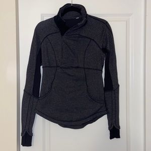 🍋 Lululemon Base Runner 1/2 Zip Heathered Herringbone Size 6 Rulu material